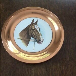 Copper Plate with Horse Motif